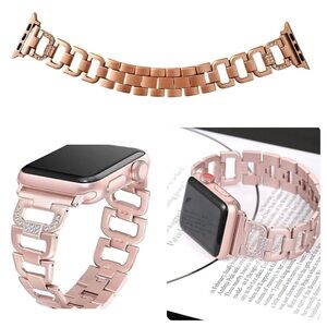 Apple Watch Bling Sparkle Women’s Dressy Band D-link in Rose Gold